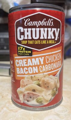 Campbell's Chunky Creamy Chicken Bacon Carbonara Soup, 18.8 oz Can