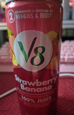 V8 Strawberry Banana 100% Fruit and Vegetable Juice, 8 fl oz Can