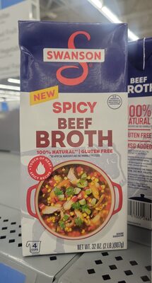 Swanson Spicy Beef Broth, 32 oz Carton