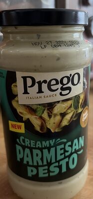 Prego Creamy Parmesan Pesto Pasta Sauce, 14.5 oz Jar