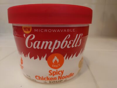 Campbell's Spicy Chicken Noodle Soup, 15.4 oz Microwavable Bowl
