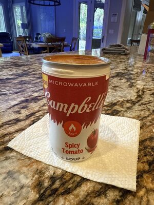 Campbell's Sipping Soup, Spicy Tomato Soup, 11.1 oz Microwavable Cup