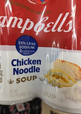 Campbell's Condensed 25% Less Sodium Chicken Noodle Soup, 10.75 oz Can (4 Pack)