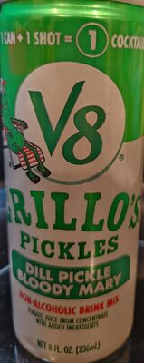 V8 Grillo's Pickles Dill Pickle Bloody Mary Mix, 8 fl oz Can