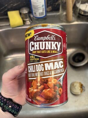 Campbell's Chunky Chili Dog Mac Soup, 18.8 oz Can