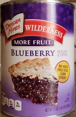 Duncan Hines Wilderness More Fruit Blueberry Pie Filling and Topping, 21 oz.