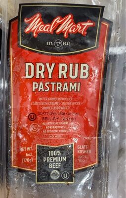 Beef 100% Premium Dry Rub Pastrami, Beef