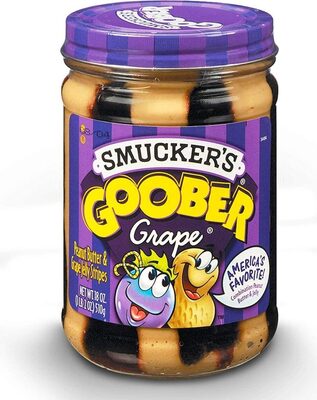 Peanut Butter & Grape Jelly Stripes Goober, Grape
