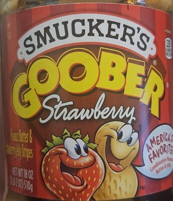 Peanut Butter & Strawberry Jelly Stripes Goober, Strawberry