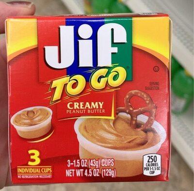 Jif To Go, Creamy Peanut Butter