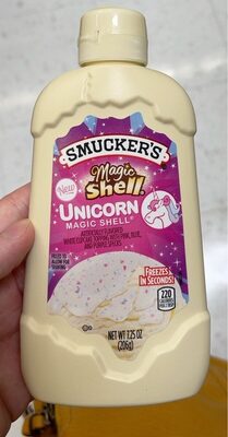 Unicorn Magic Shell White Cupcake Topping With Pink, Blue, And Purple Specks, Unicorn Magic Shell
