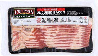 Hickory Smoked Uncured Bacon, Hickory Smoked