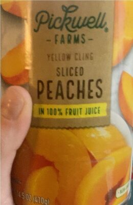 Sliced Yellow Cling Peaches In Fruit Juice, Fruit Juice