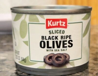 Sliced Black Ripe Olives With Sea Salt, Sea Salt