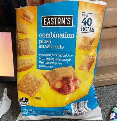 Pepperoni, Pork And Chicken Pizza Topping With Sausage- Style Seasonings In A Golden Crust Combination Pizza Snack Rolls, Pepperoni, Pork And Chicken