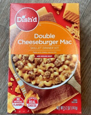 Double Cheeseburger Mac Pasta And Cheesy Sauce Mix Skillet Dinner Kit, Double Cheeseburger Mac