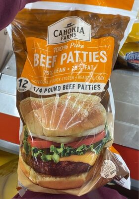 75% Lean 25% Fat 100% Pure Beef Patties, Beef