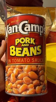 Van Camp's Pork and Beans, 6g Protein Per Serving, Canned Beans, 53 oz. Can