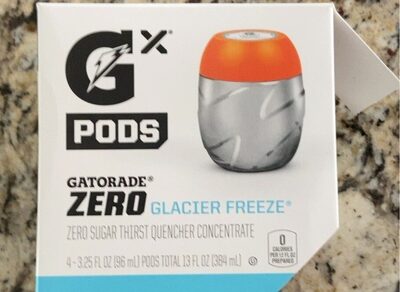 Gx, Glacier Freeze Zero Sugar Thirst Quencher Concentrate Pods, Glacier Freeze