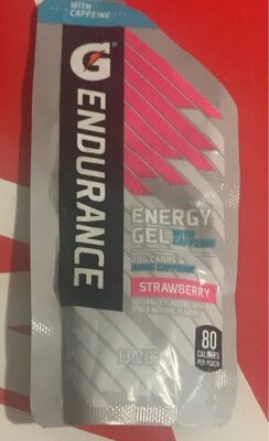 Strawberry Flavored Energy Gel With Caffeine, Strawberry