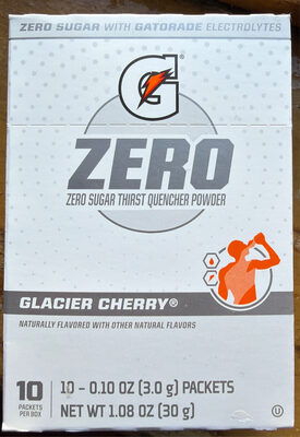 Glacier Cherry Flavored Zero Sugar Thirst Quencher Powder, Glacier Cherry