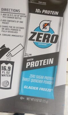 Glacier Freeze Zero Sugar Protein Thirst Quencher Powder, Glacier Freeze