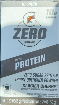 Glacier Cherry Zero Sugar Protein Thirst Quencher Powder, Glacier Cherry