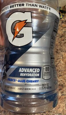 Gatorade Fierce Blue Cherry 28 Fluid Ounce Plastic Bottle