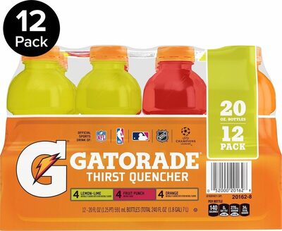 Lemon Lime, Fruit Punch And Orange Thirst Quencher, Lemon Lime; Fruit Punch; Orange