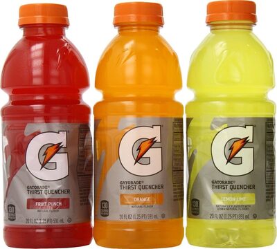 Lemon Lime, Fruit Punch And Orange Thirst Quencher, Lemon Lime; Fruit Punch; Orange
