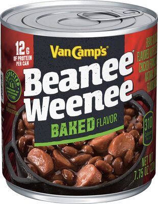 Van Camp's Baked Beanee Weenee, 12g Protein Per Serving, Canned Food, 7.75 oz. Can