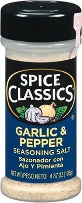 Garlic & Pepper Seasoning Salt, Garlic & Pepper