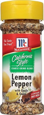 California Style Coarse Grind Blend Lemon Pepper With Garlic & Onion, California Style With Garlic & Onion