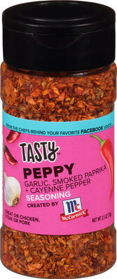 Peppy Garlic, Smoked Paprika + Cayenne Pepper Seasoning, Peppy