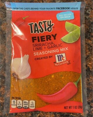 Fiery Sriracha, Lime + Garlic Seasoning Mix, Fiery