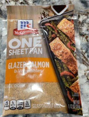 Glazed Salmon & Vegetables Garlic, Soy, Miso Sheet Pan Seasoning Mix, Glazed Salmon & Vegetables