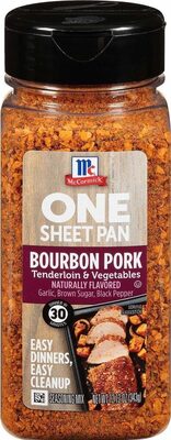 Bourbon Pork Tenderloin & Vegetables Garlic, Brown Sugar, Black Pepper Sheet Pan Seasoning Mix, Bourbon Pork Tenderloin & Vegetables