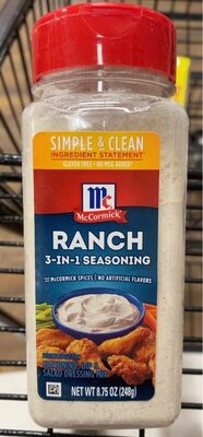 Ranch 3-In-1 Seasoning, Dip & Salad Dressing Mix, Ranch