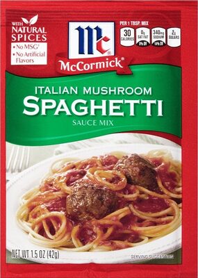 Italian Mushroom Spaghetti Sauce Mix, Italian Mushroom Spaghetti