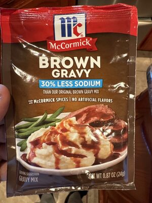 30% Less Sodium Brown Gravy Mix, 30% Less Sodium Brown