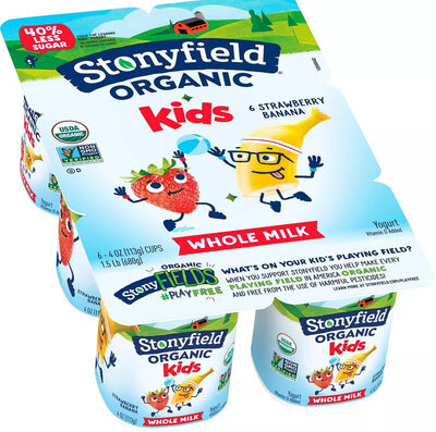 Strawberry Banana Kids Whole Milk Yogurt, Strawberry Banana