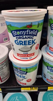 Plain Organic Greek Whole Milk Yogurt, Plain