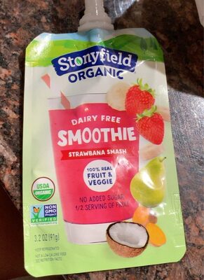 Strawbana Smash Organic Dairy Free Smoothie, Strawbana Smash
