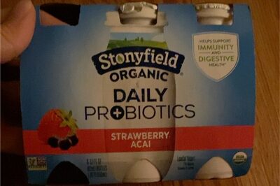 Strawberry Acai Organic Daily Probiotics Lowfat Yogurt