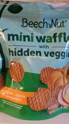 Pumpkin, Apple & Cinnamon Mini With Hidden Veggies Toddlers 12 Months+ Waffles, Pumpkin; Apple; Cinnamon