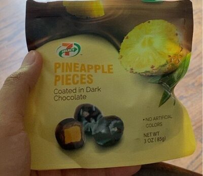 Pineapple Pieces Coated In Dark Chocolate, Pineapple