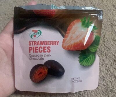 Strawberry Pieces Coated In Dark Chocolate, Strawberry Pieces
