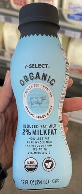 Reduced Fat Milk 2% Milkfat