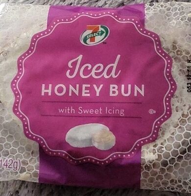Iced Honey Bun With Sweet Icing, Iced With Sweet Icing