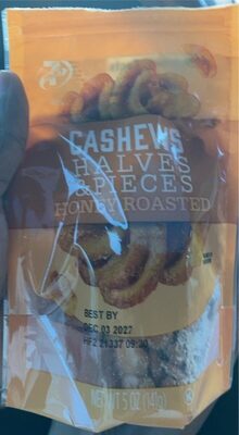 Honey Roasted Cashews Halves & Pieces, Honey Roasted